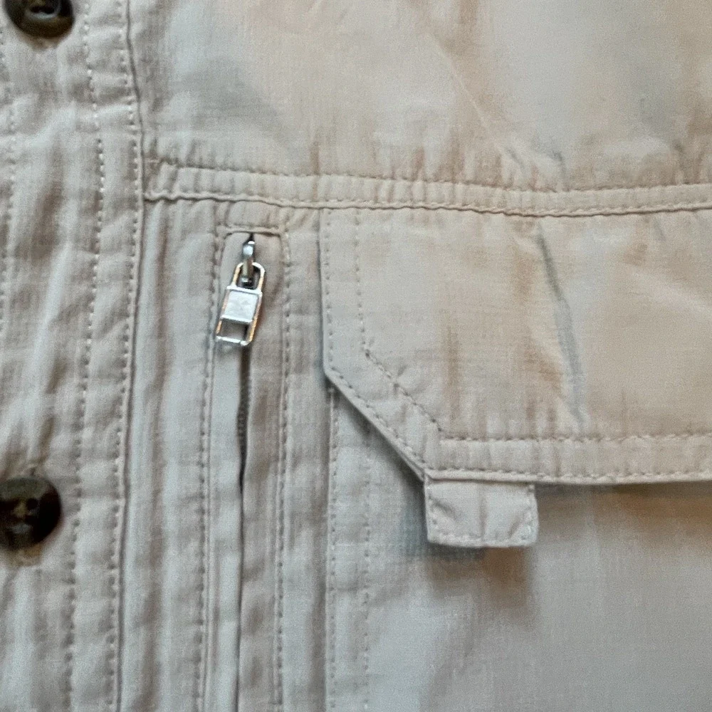 Field & Stream Shirt Mens XLarge Off White Universal Travel Lightweight Button - Picture 4 of 9